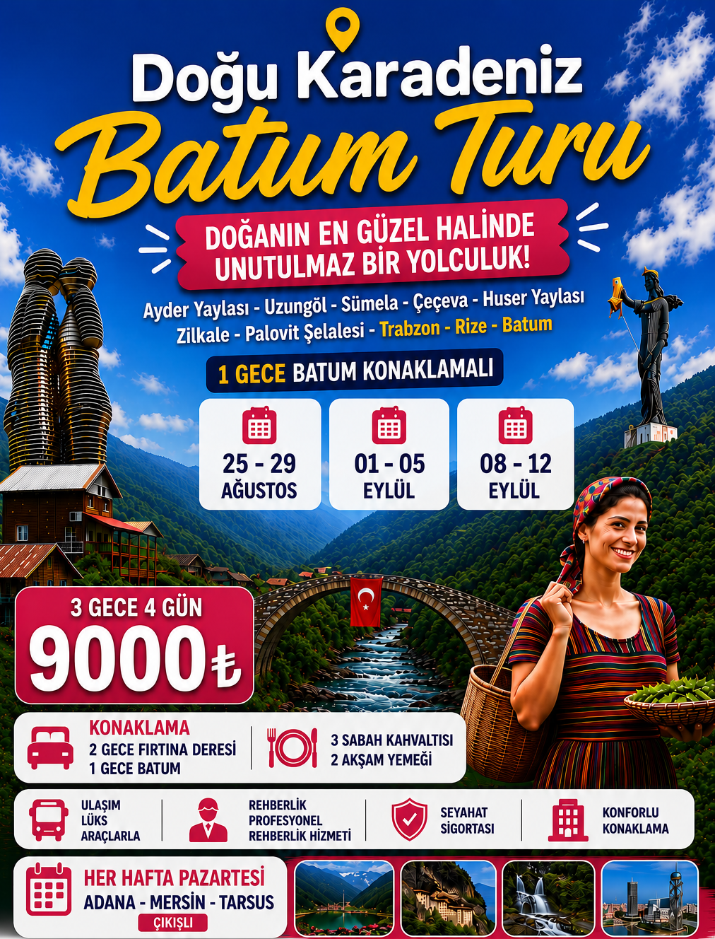 KARDENİZ BATUM TURU 3 GECE 4 GÜN  2026 SEZONU